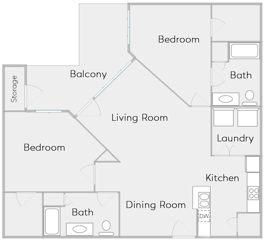 Floor Plans of St. Augustine Estate Apartments in Dallas, TX